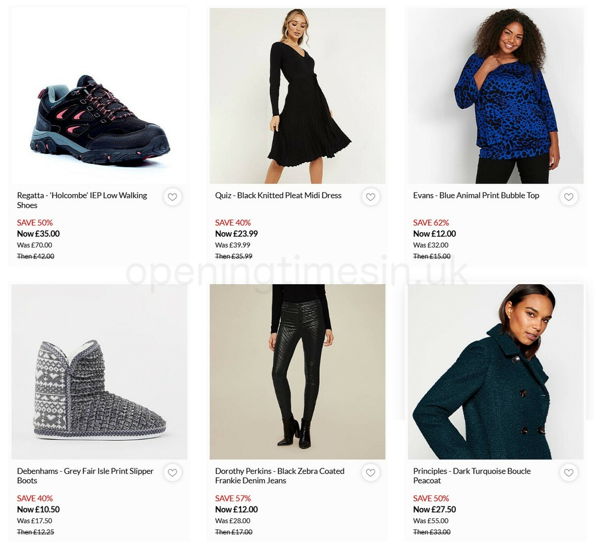 Debenhams Offers from 4 January