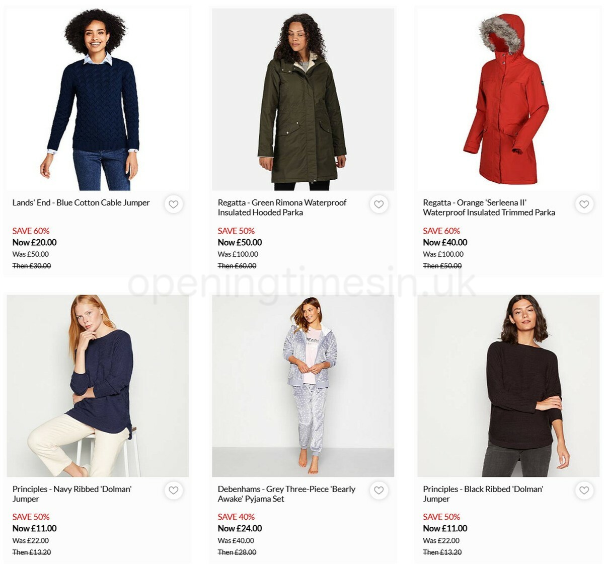 Debenhams Offers from 4 January