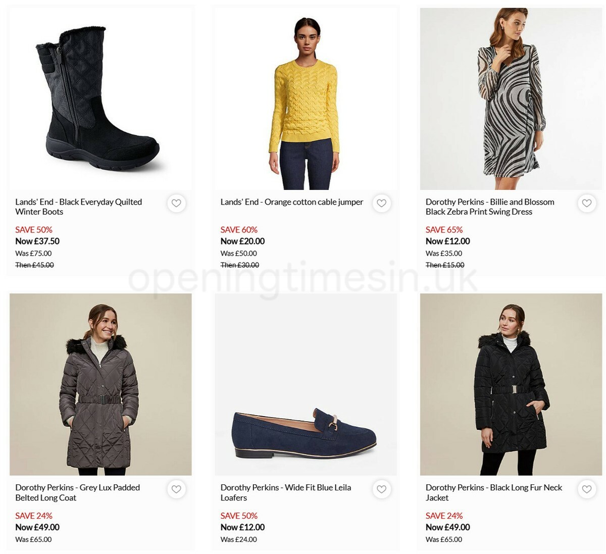 Debenhams Offers from 4 January