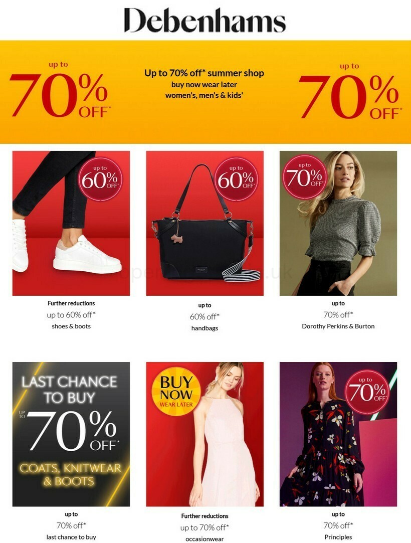 Debenhams Offers from 11 March