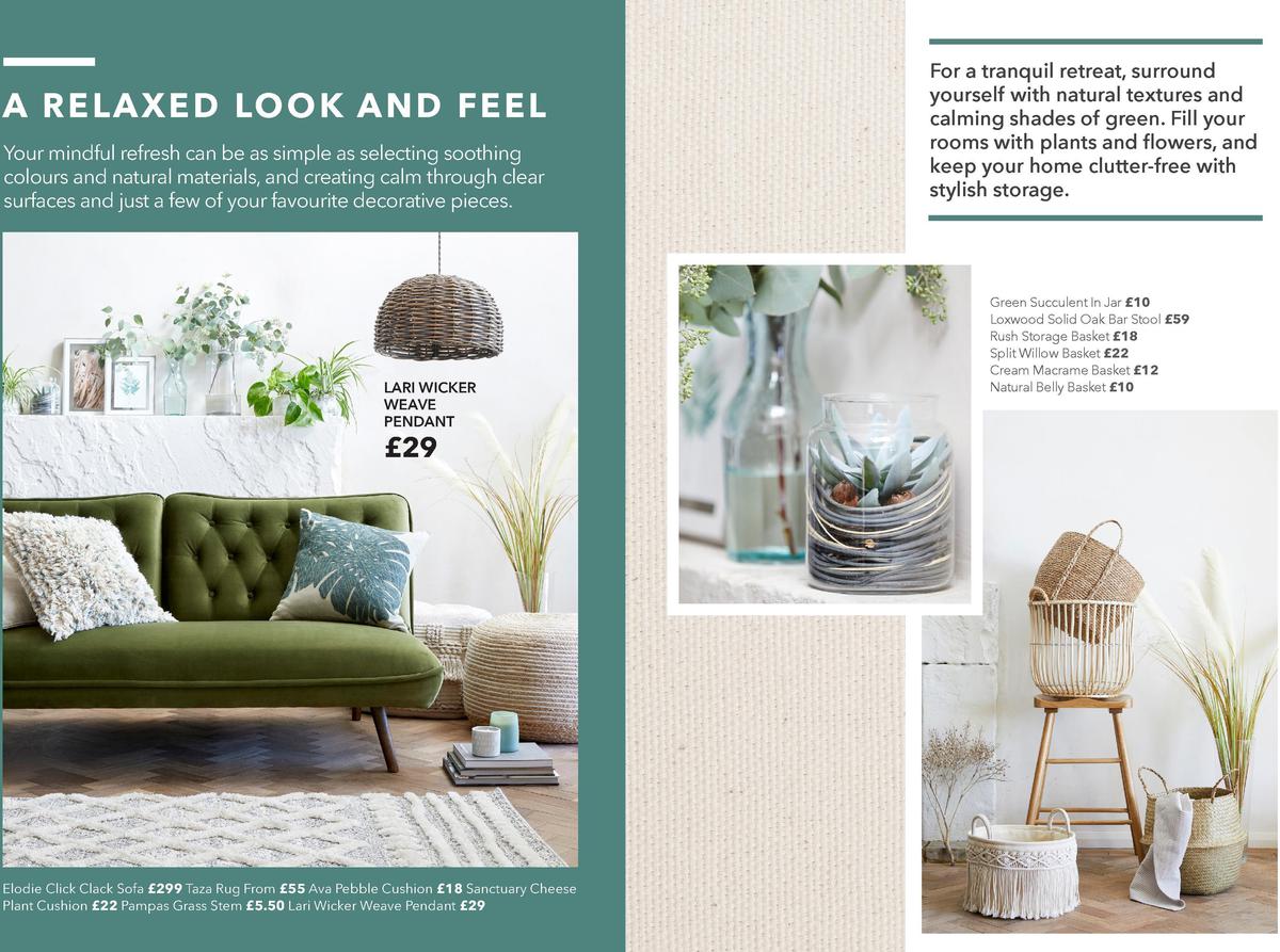 Dunelm Mindful Home Catalogue Offers from 20 January