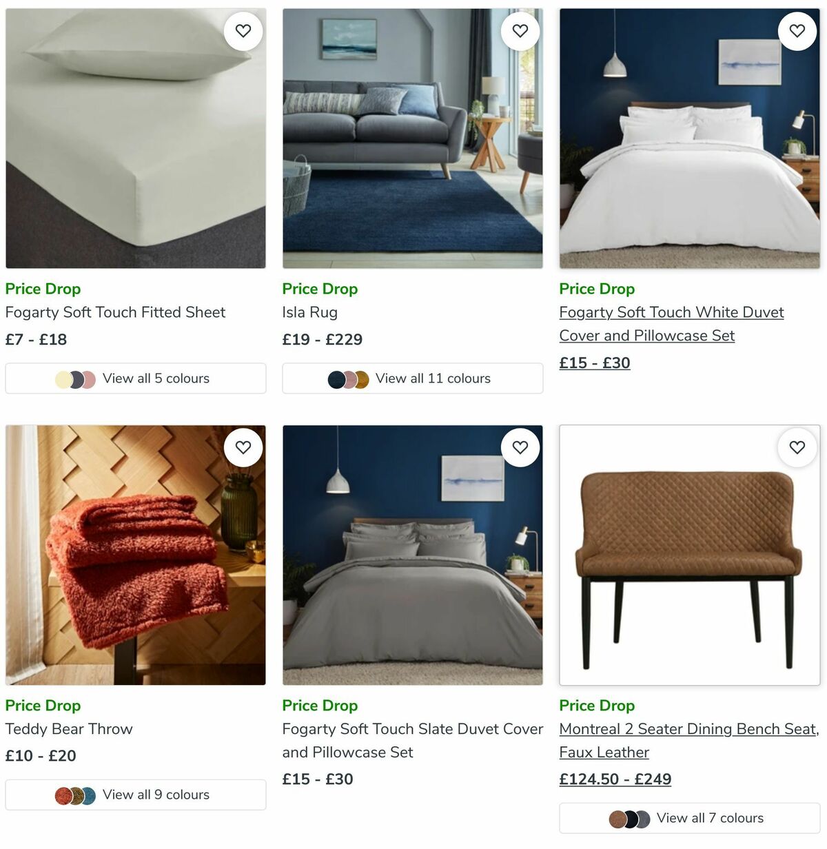 Dunelm Price Drop Offers from 14 July
