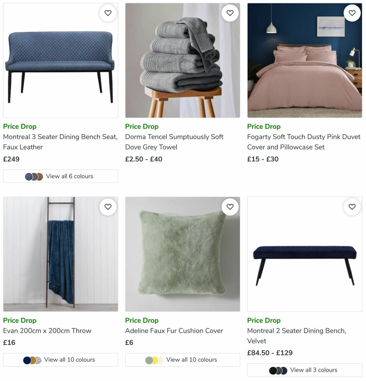 Dunelm Price Drop Offers from 14 July