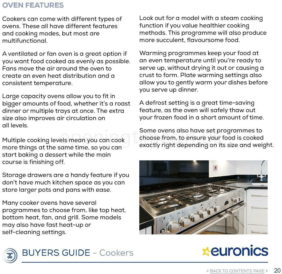 Euronics Cookers Offers from 1 January