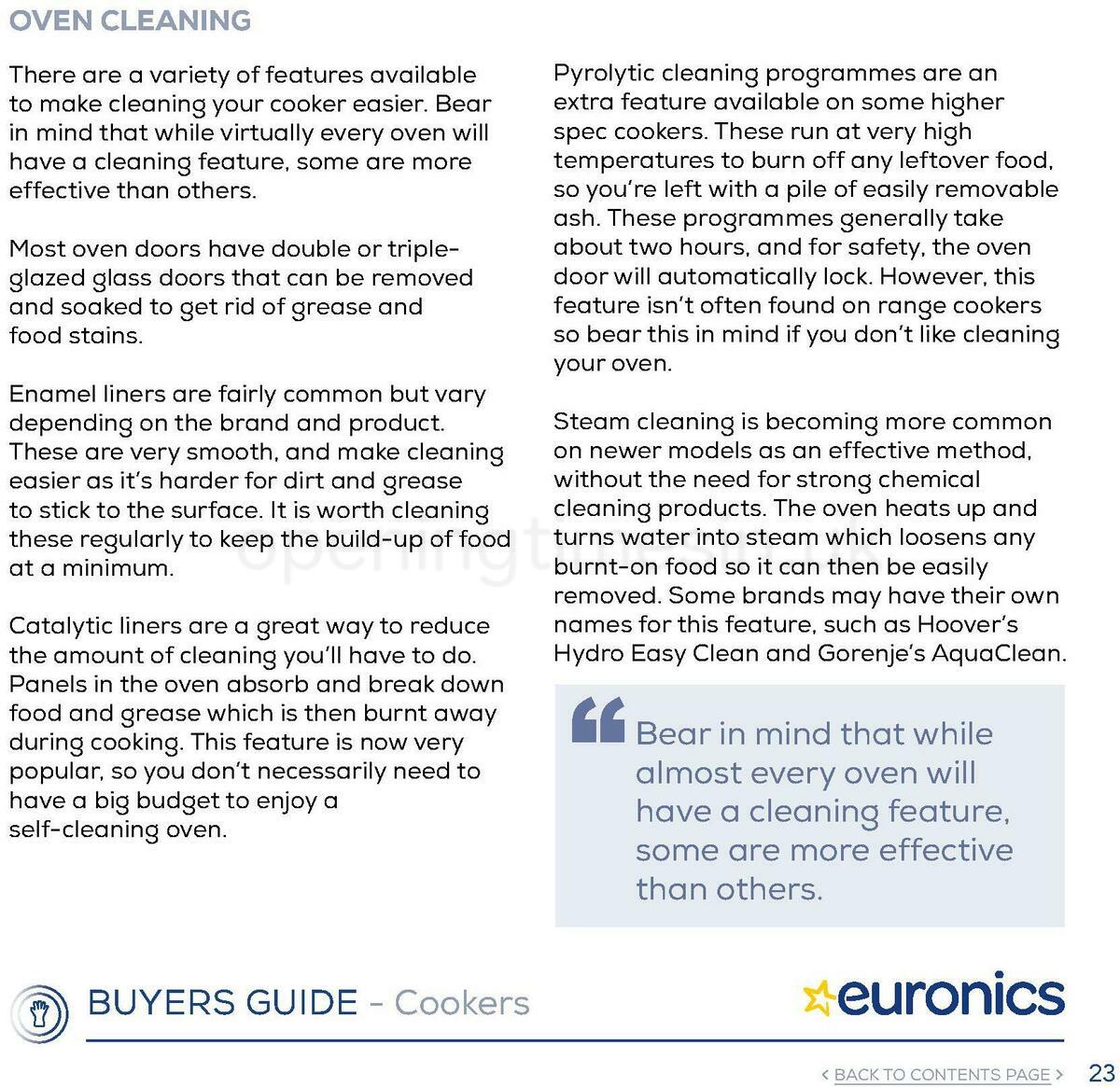 Euronics Cookers Offers from 1 January