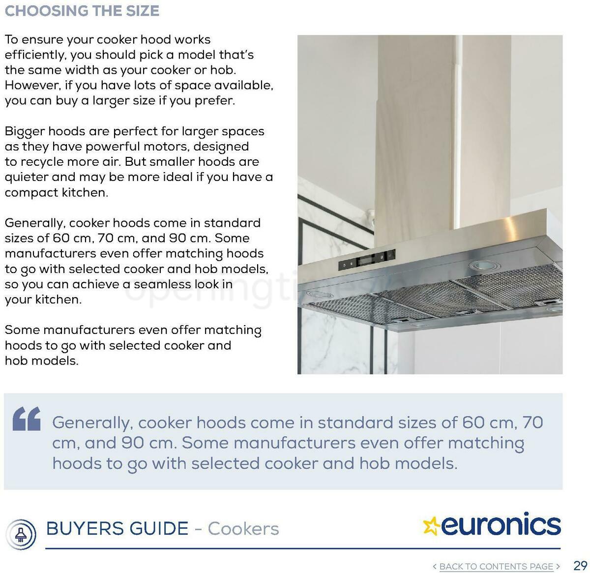 Euronics Cookers Offers from 1 January