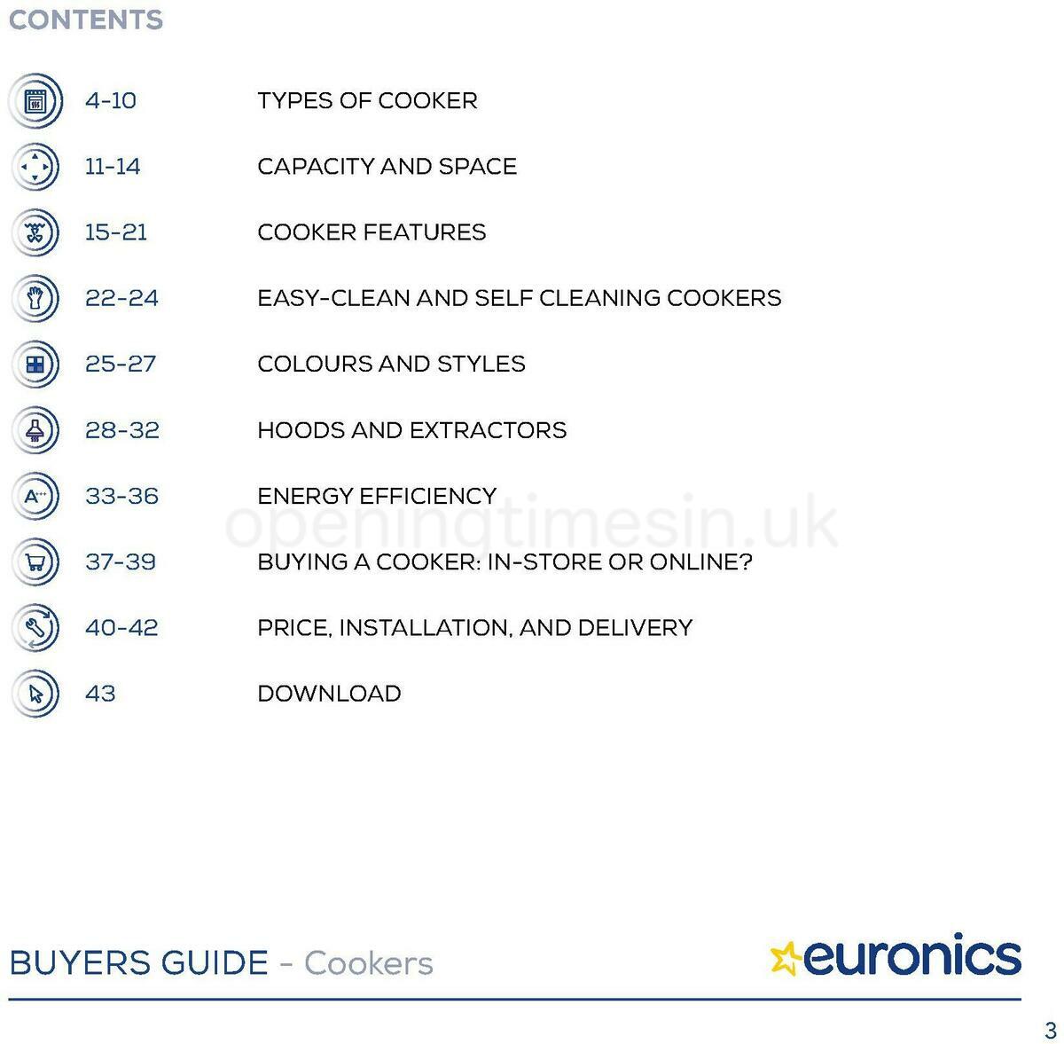 Euronics Cookers Offers from 1 January