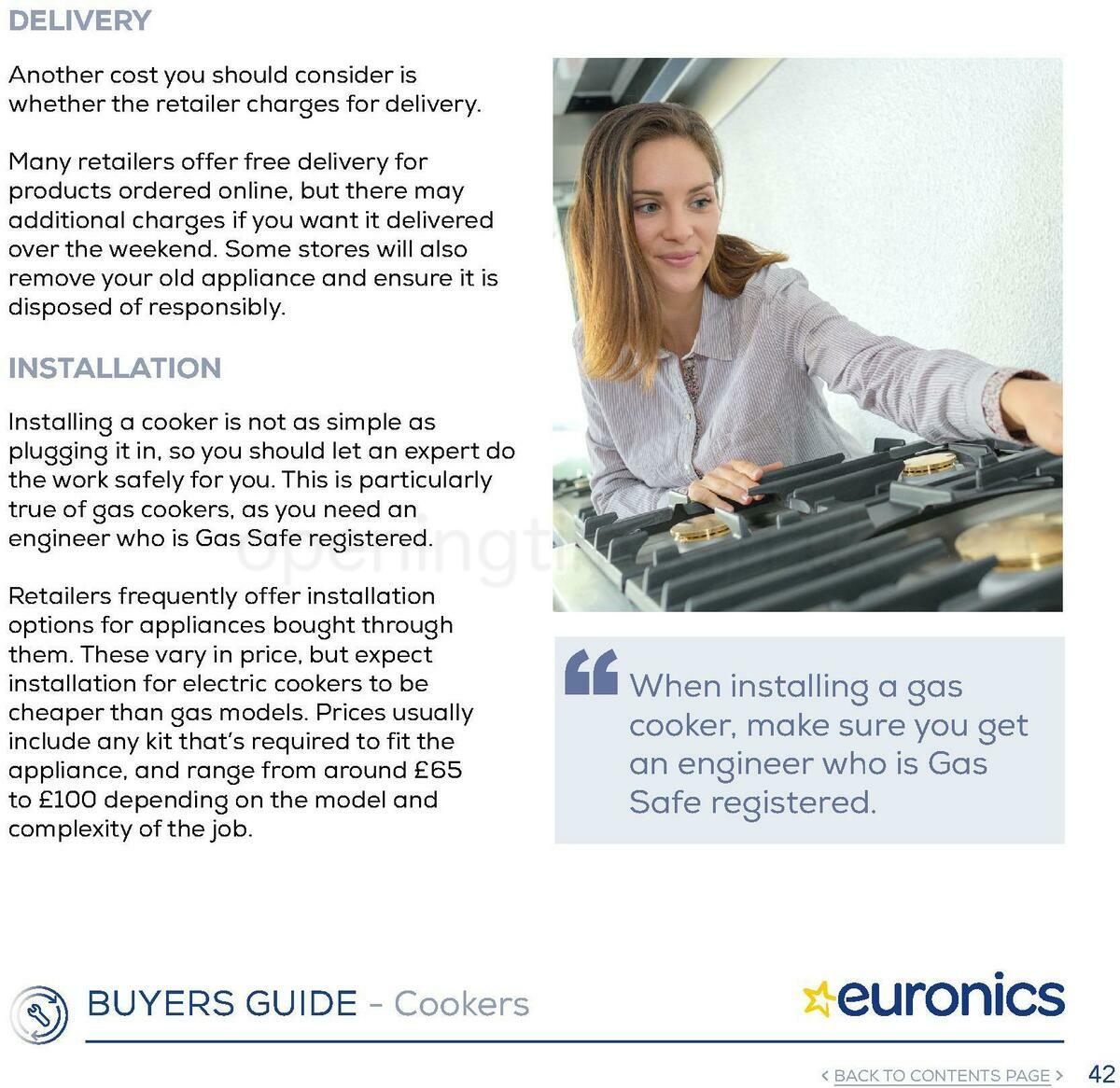 Euronics Cookers Offers from 1 January