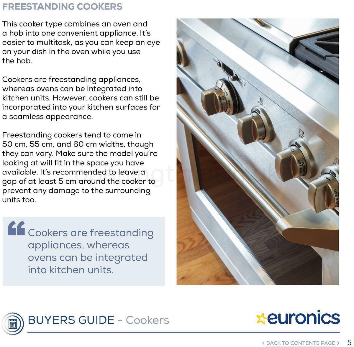 Euronics Cookers Offers from 1 January
