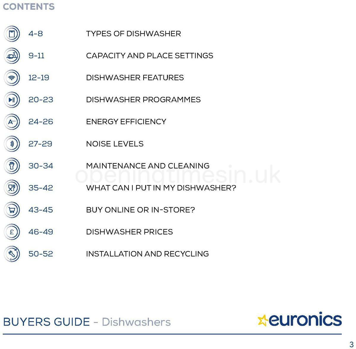 Euronics Dishwashers Buyers Guide Offers from 1 January