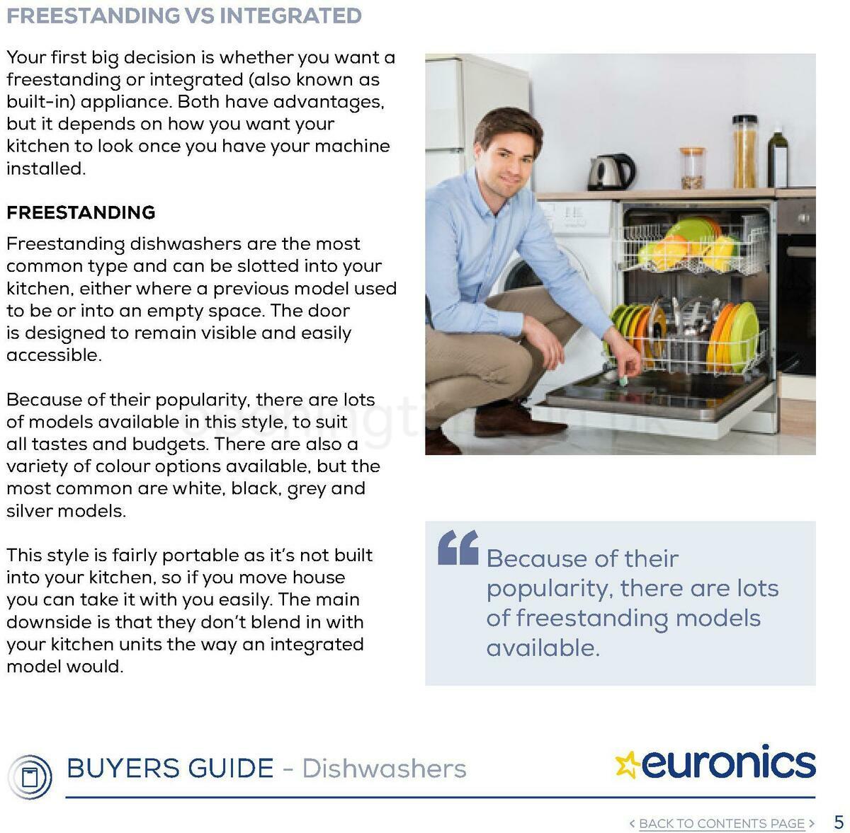 Euronics Dishwashers Buyers Guide Offers from 1 January