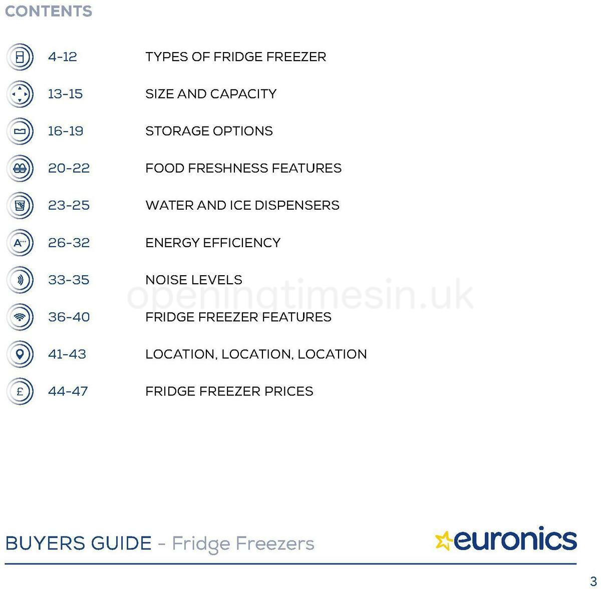 Euronics Fridge Freezers Buyers Guide Offers from 1 January