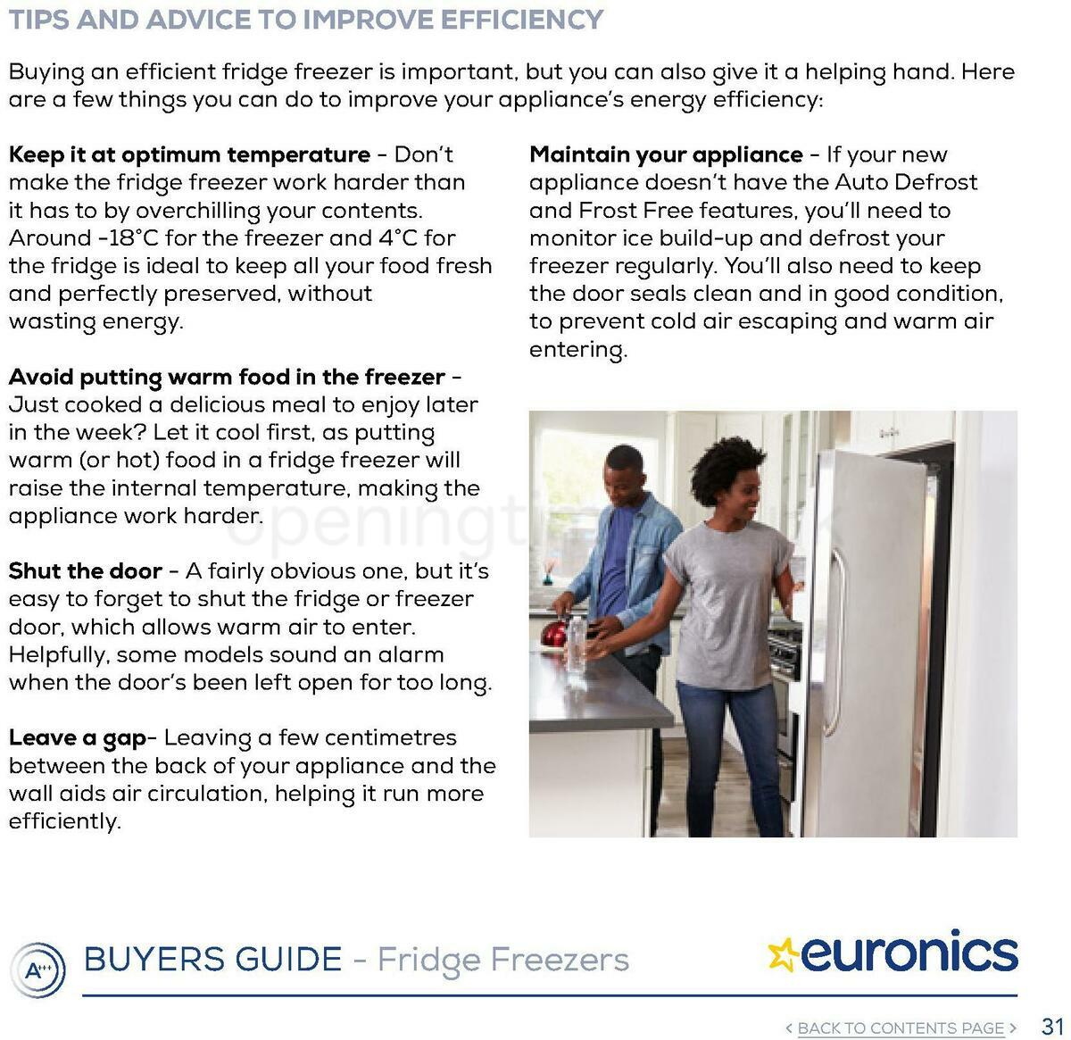 Euronics Fridge Freezers Buyers Guide Offers from 1 January