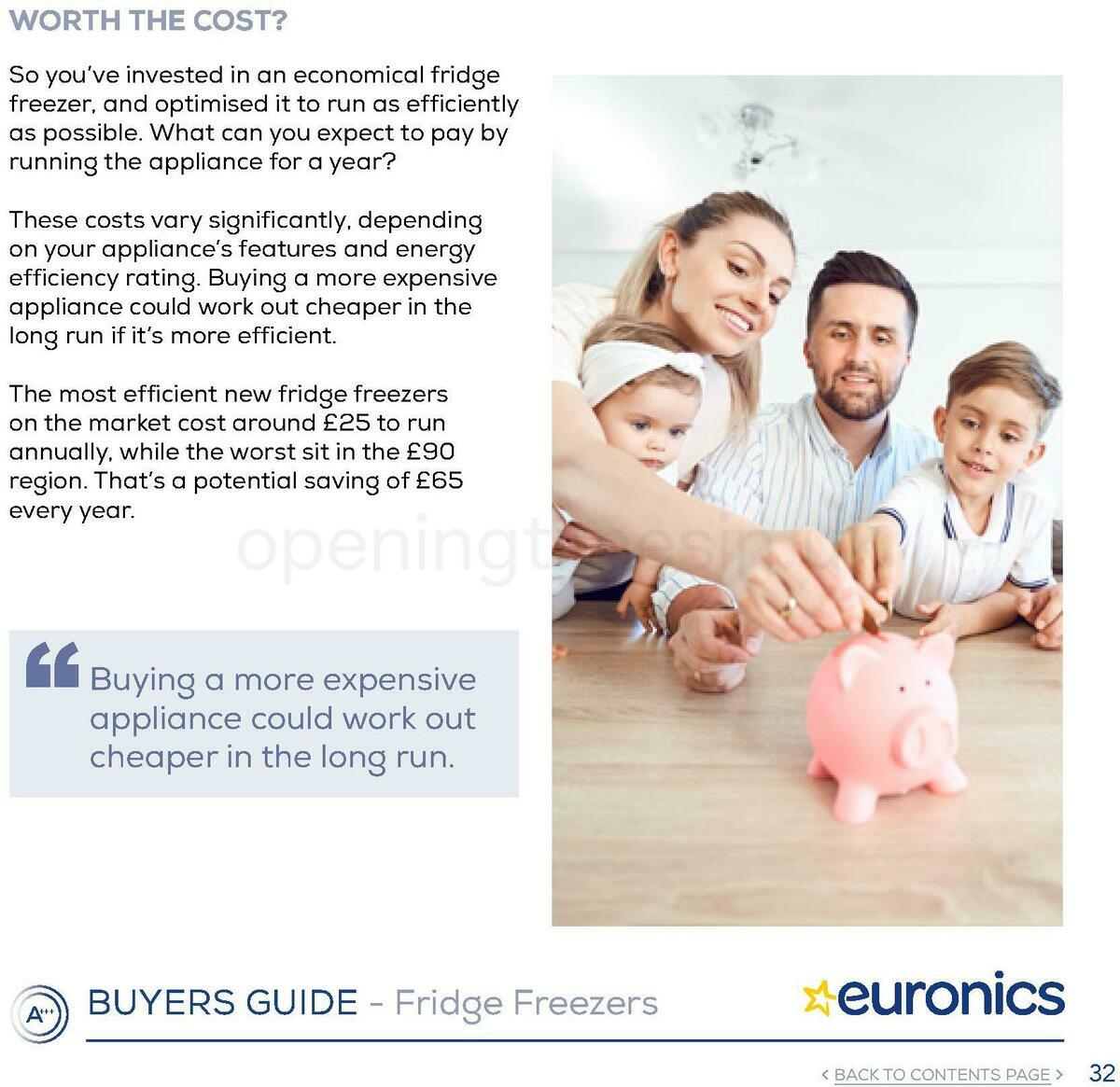 Euronics Fridge Freezers Buyers Guide Offers from 1 January