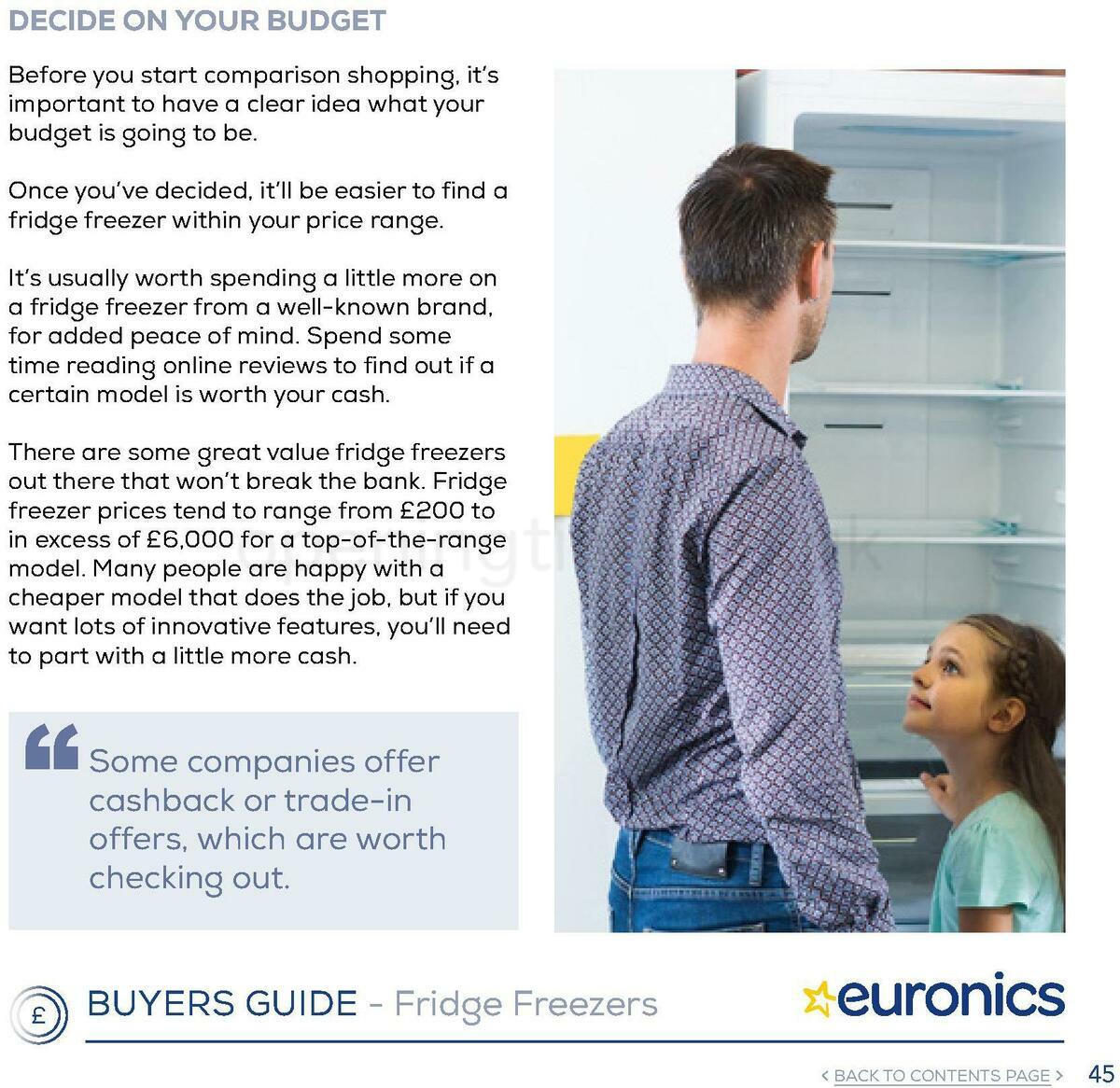 Euronics Fridge Freezers Buyers Guide Offers from 1 January