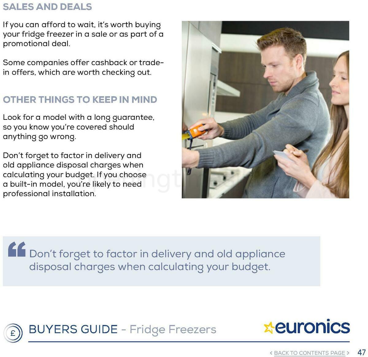 Euronics Fridge Freezers Buyers Guide Offers from 1 January