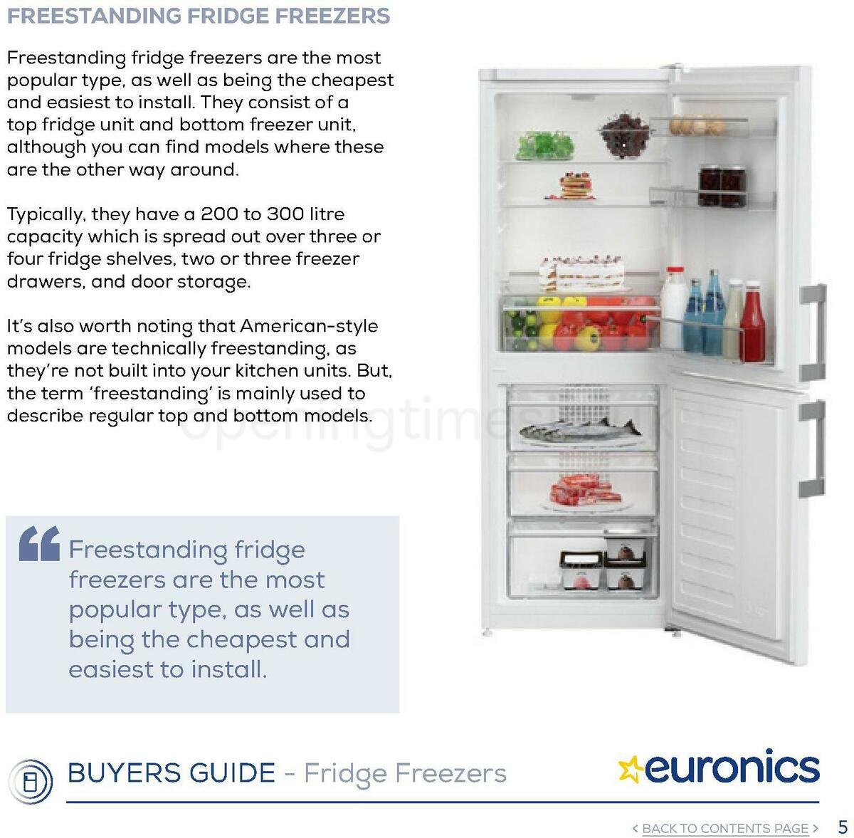 Euronics Fridge Freezers Buyers Guide Offers from 1 January