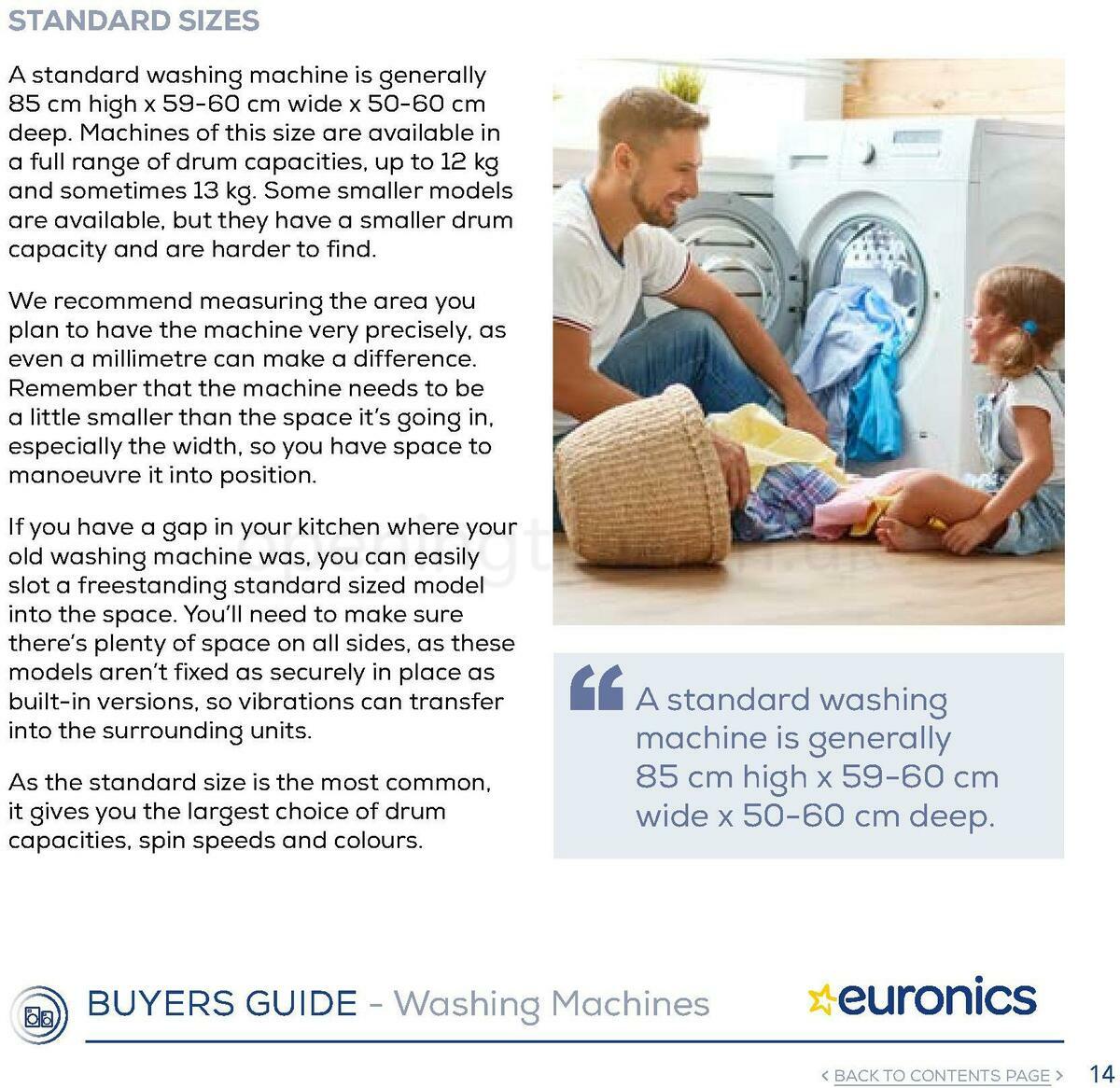 Euronics Washing Machines Buyers Guide Offers from 1 January