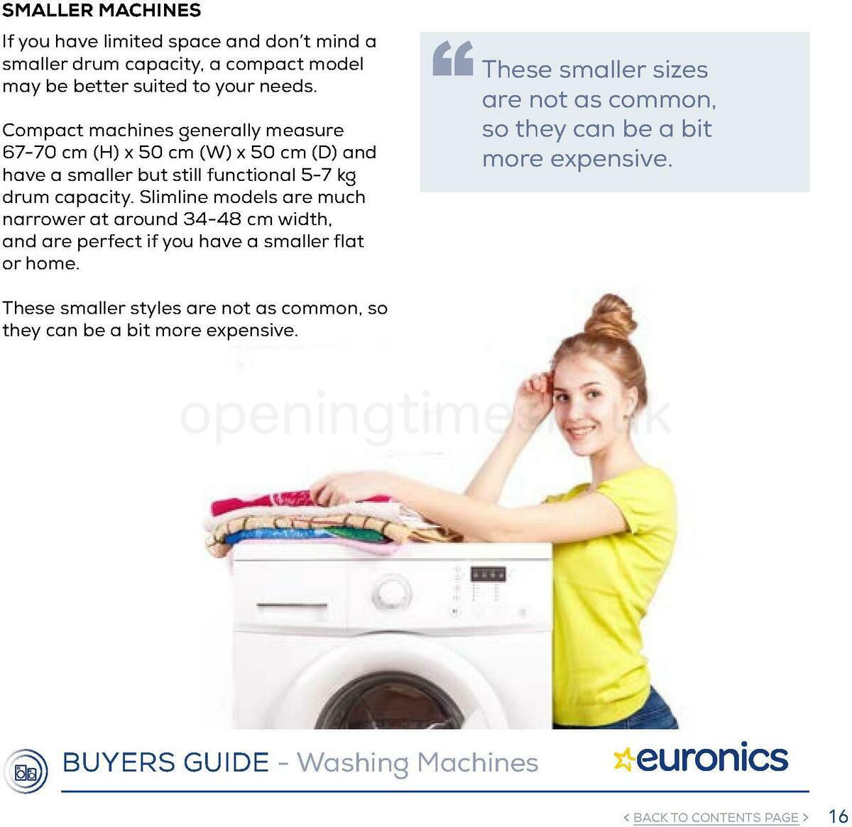 Euronics Washing Machines Buyers Guide Offers from 1 January