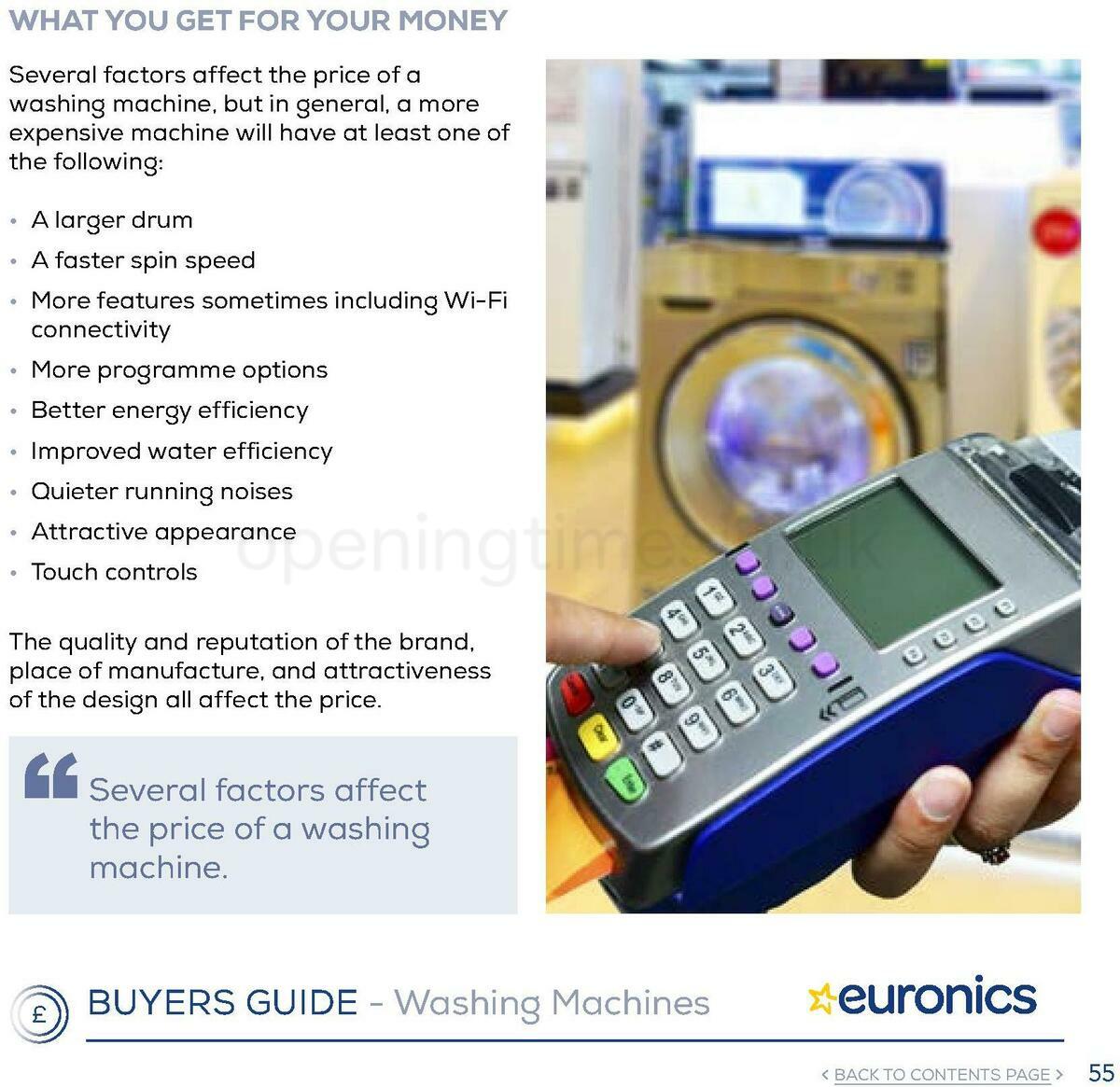 Euronics Washing Machines Buyers Guide Offers from 1 January