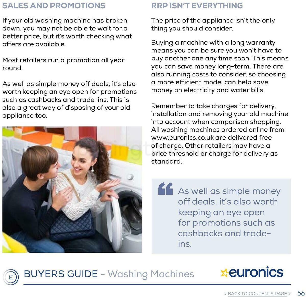 Euronics Washing Machines Buyers Guide Offers from 1 January