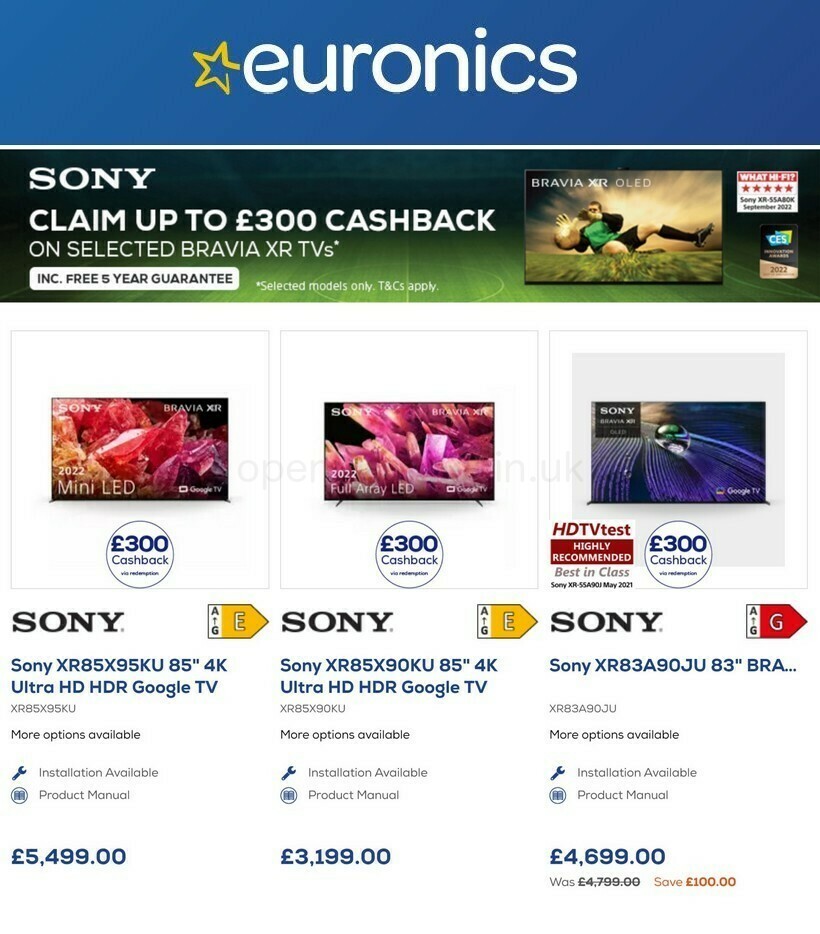 Euronics Offers from 1 October