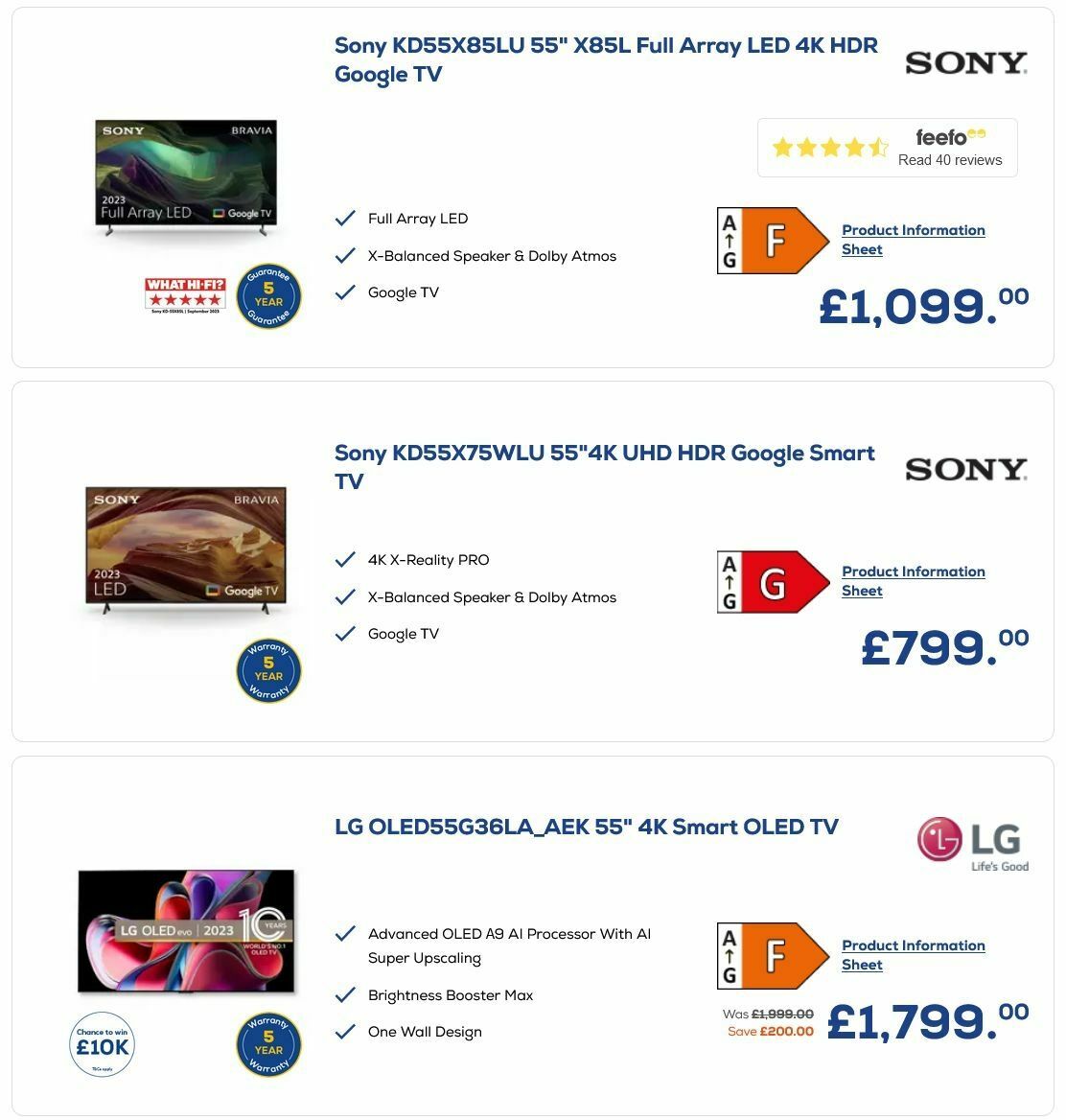 Euronics Offers from 1 October