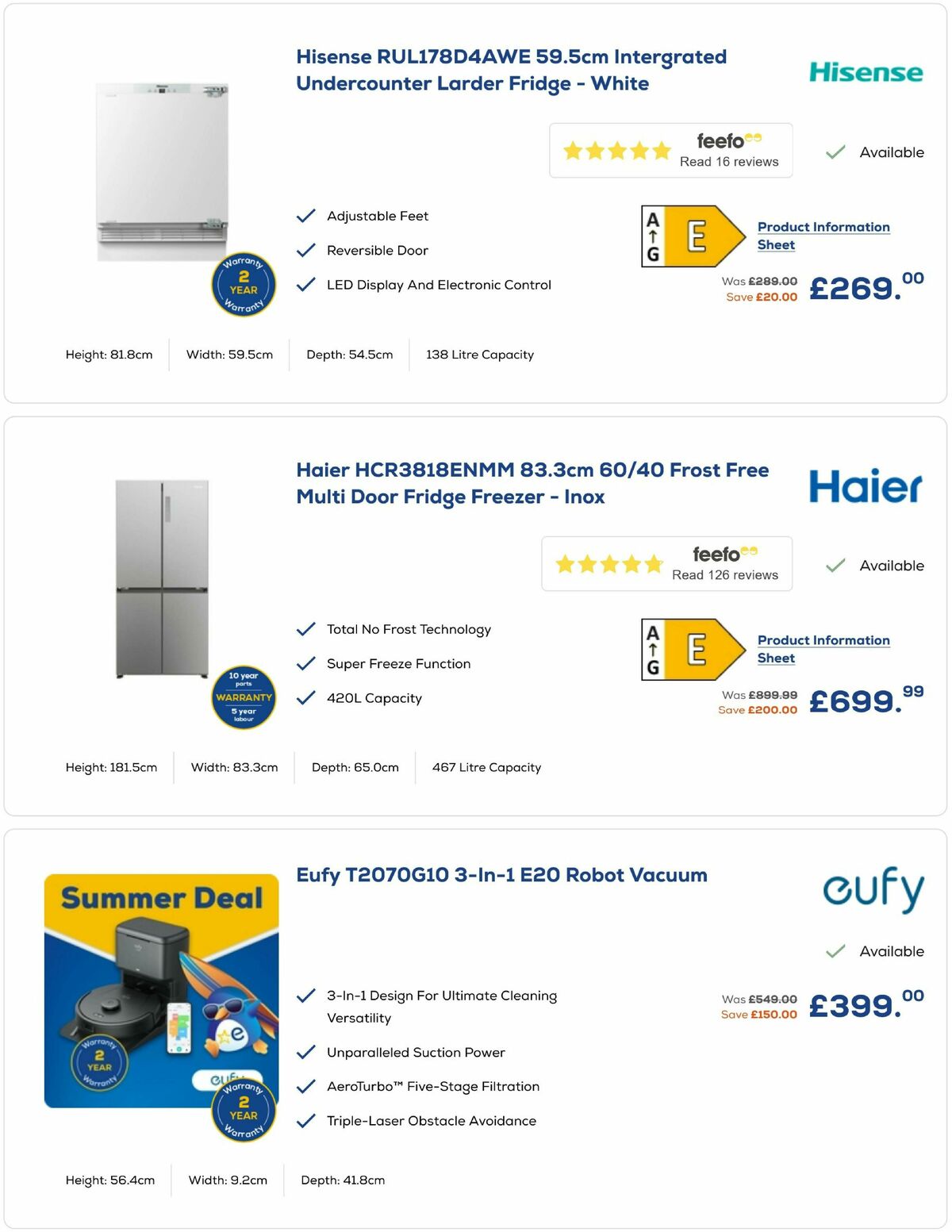 Euronics Offers from 20 June