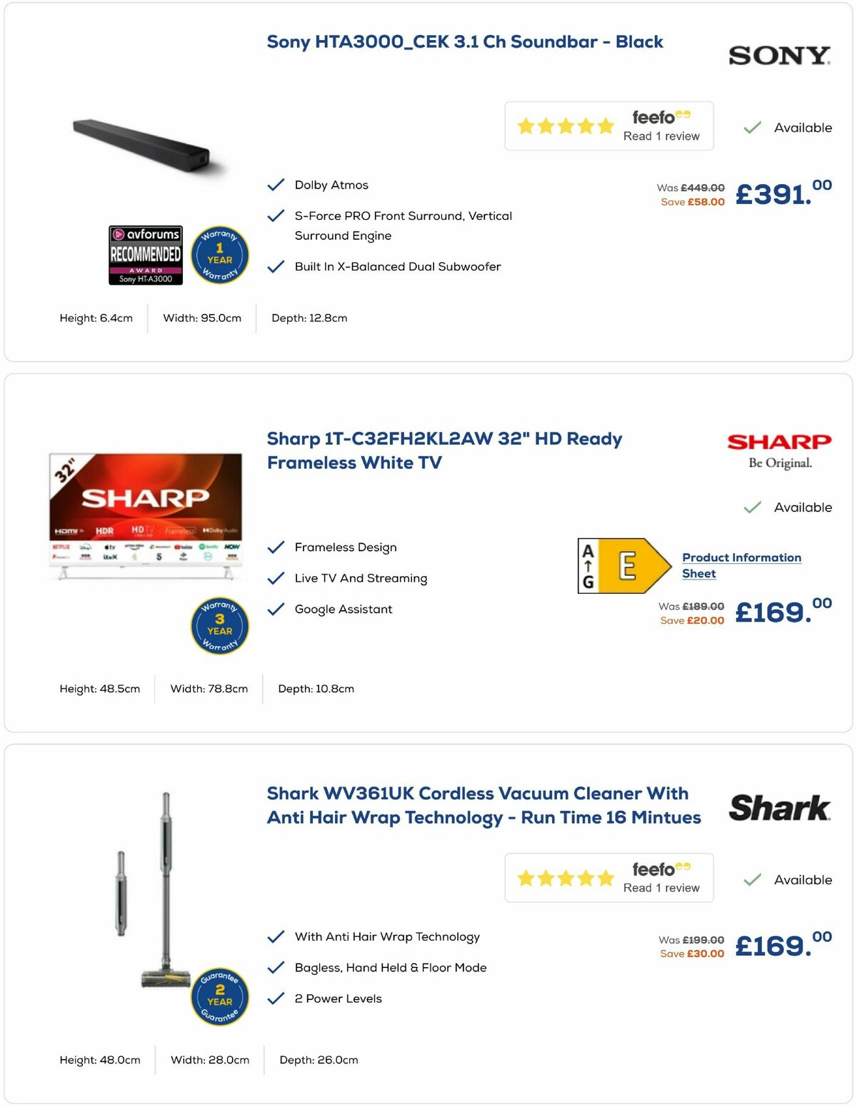 Euronics Offers from 12 July
