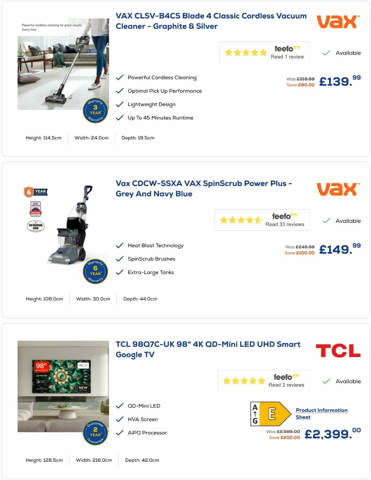 Euronics Offers from 27 August