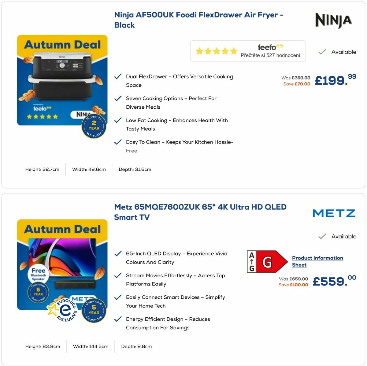 Euronics Offers from 29 October