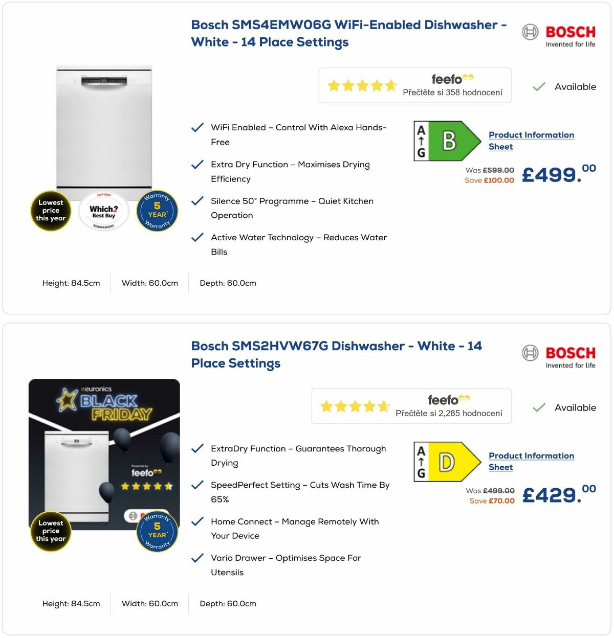 Euronics Black Friday Offers from 18 November