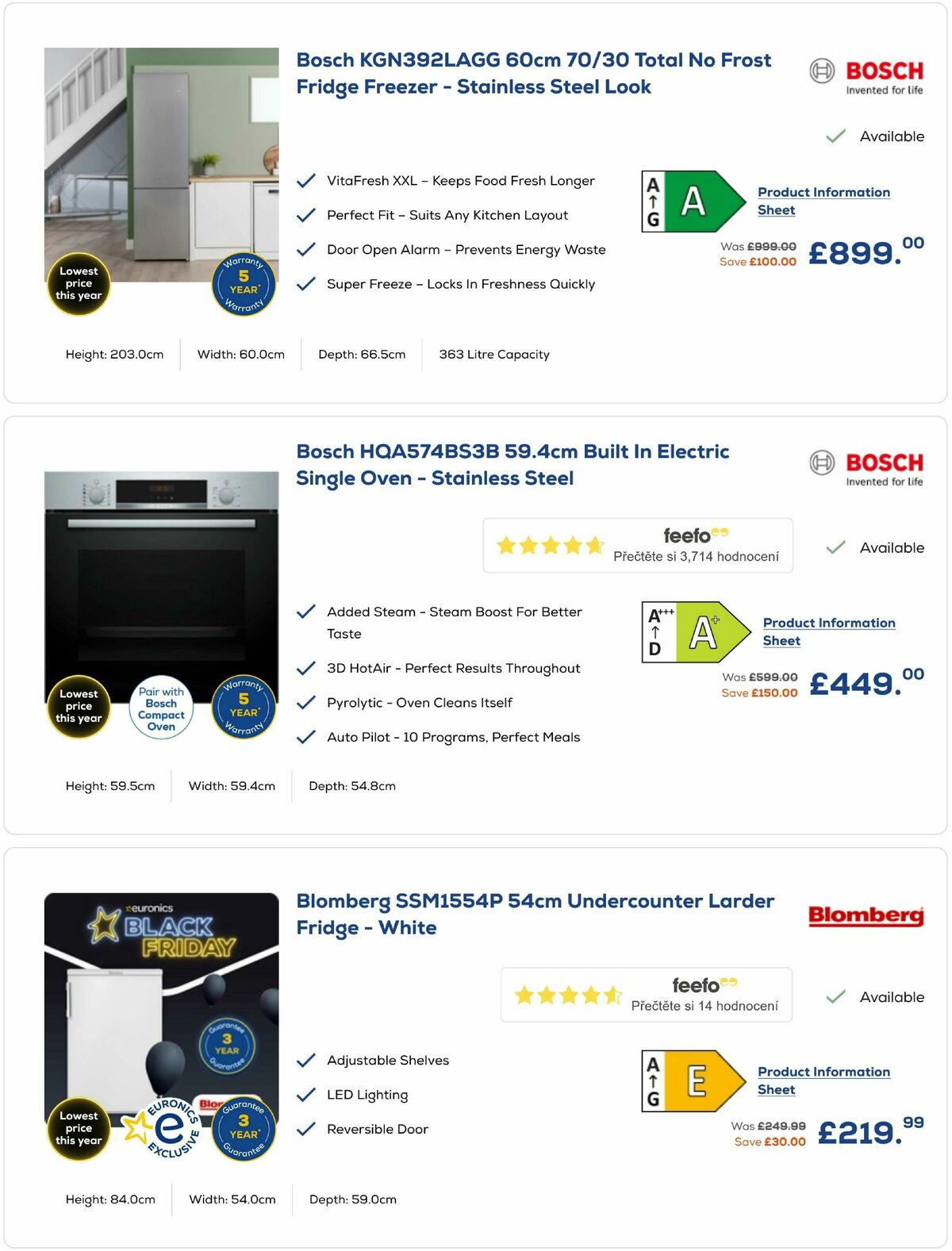 Euronics Black Friday Offers from 18 November
