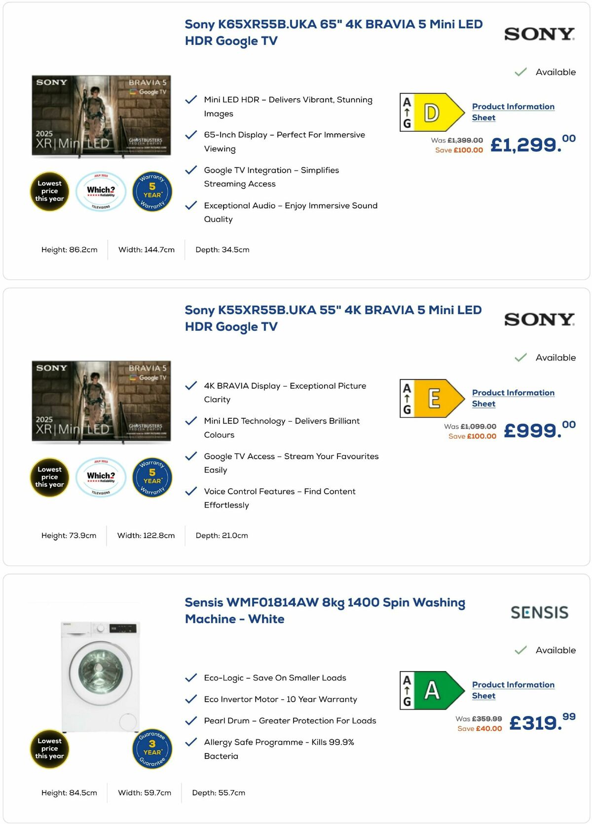 Euronics Black Friday Offers from 18 November