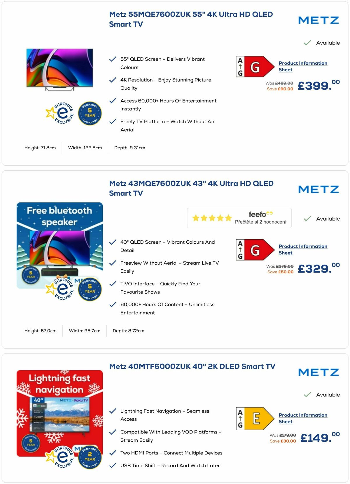 Euronics Offers from 22 December