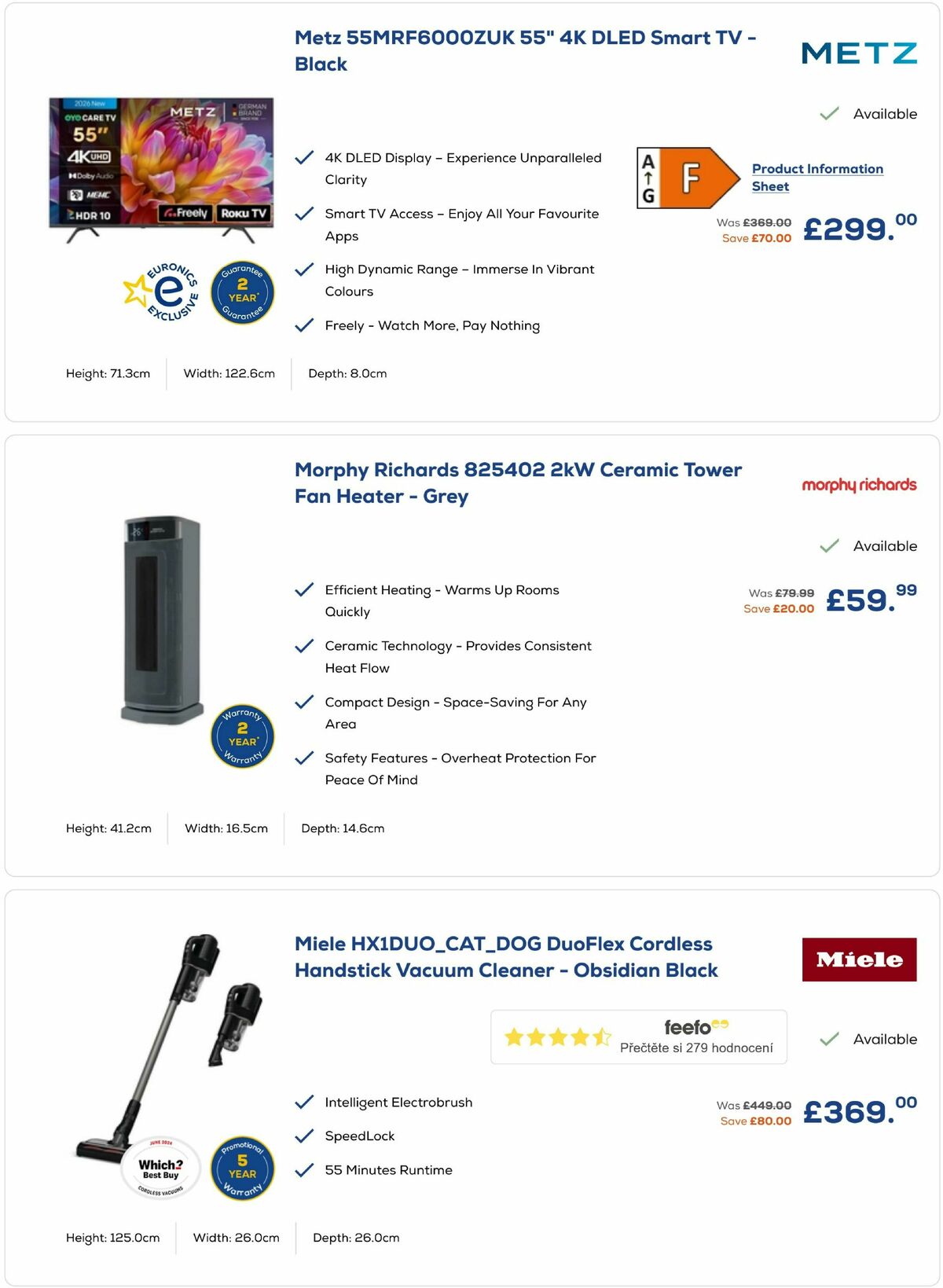 Euronics Offers from 26 February