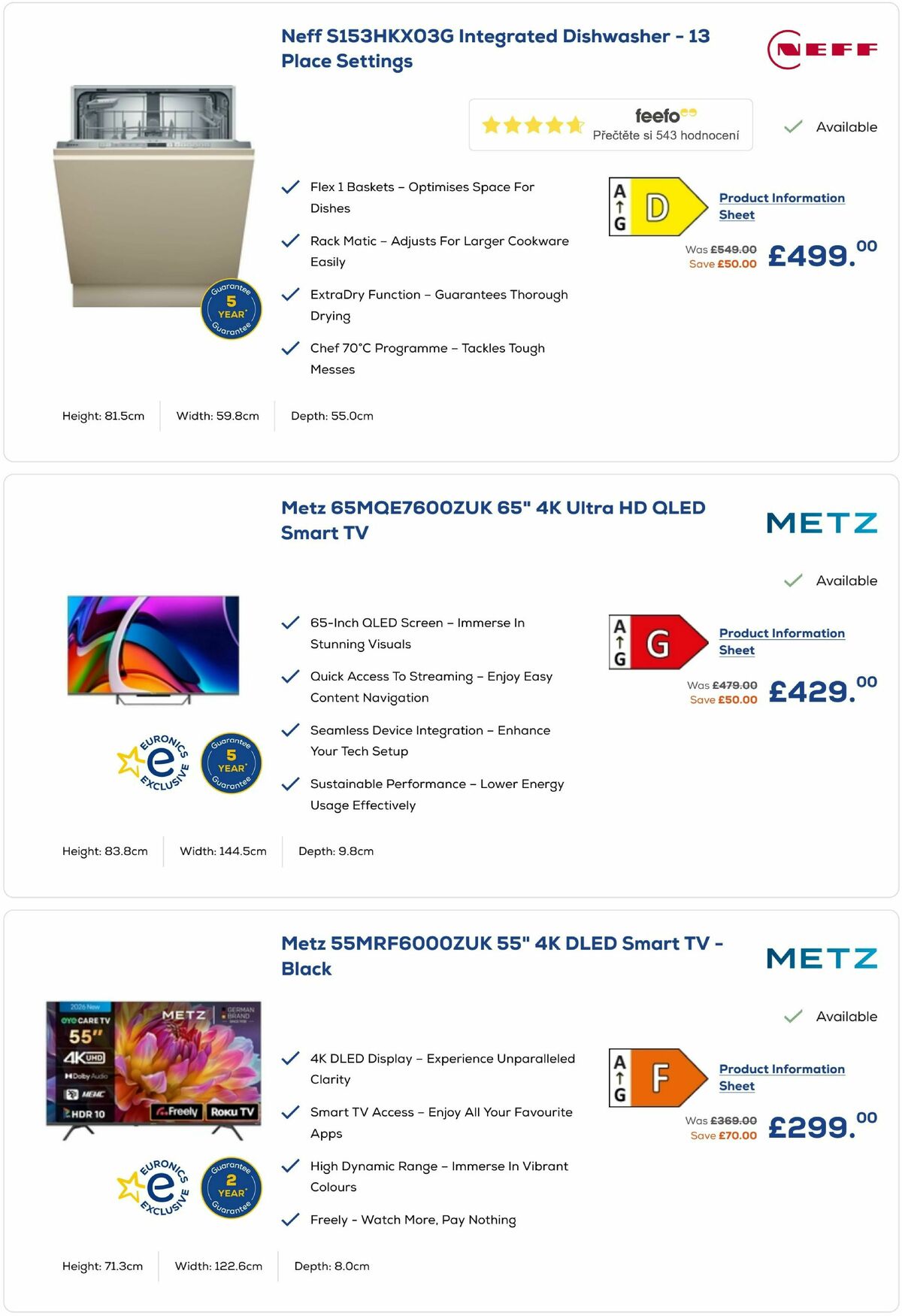Euronics Offers from 19 March