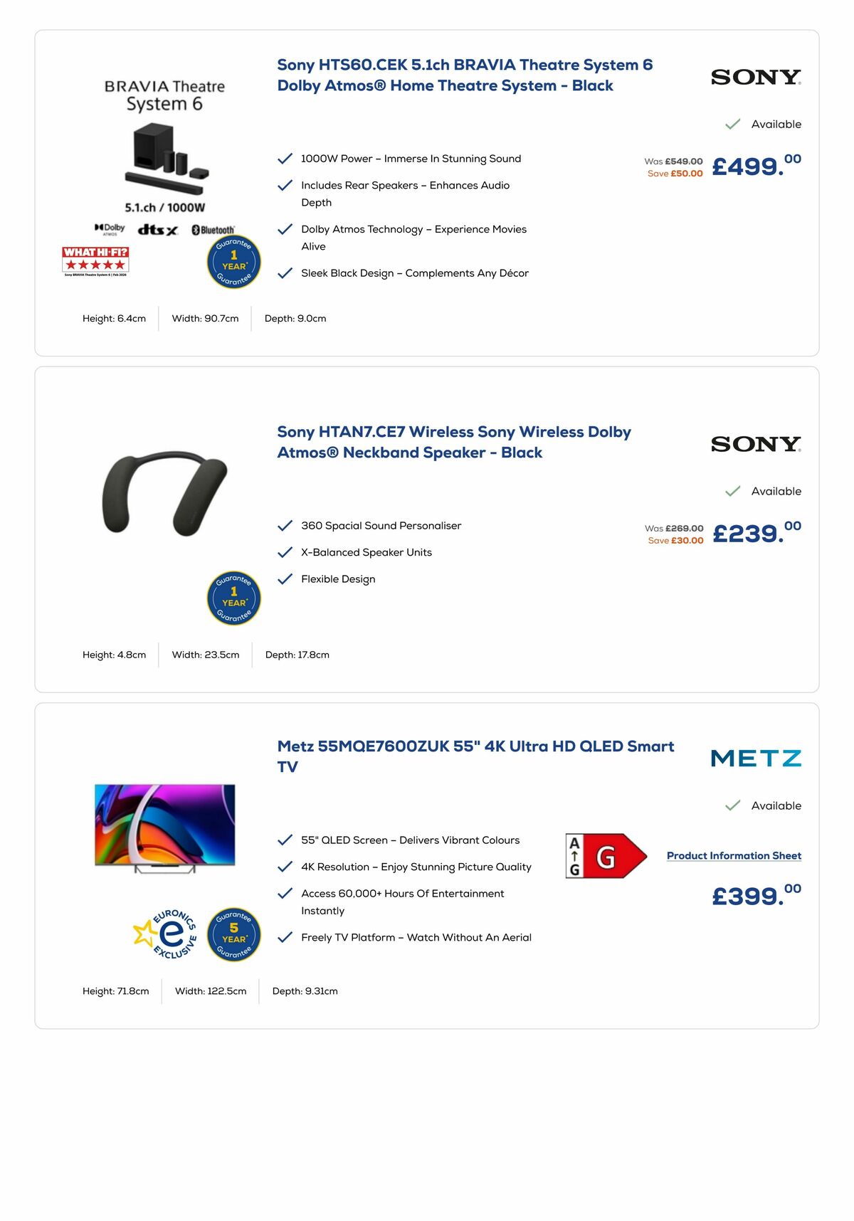 Euronics Offers from 3 June
