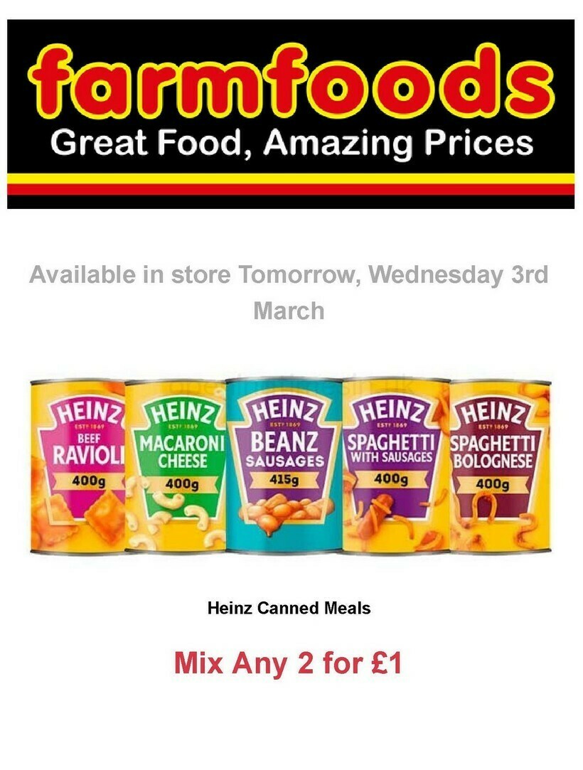 Farmfoods Offers from 3 March