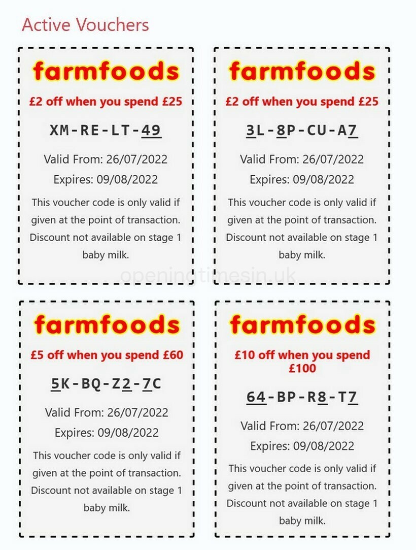 Farmfoods Vouchers Offers from 26 July
