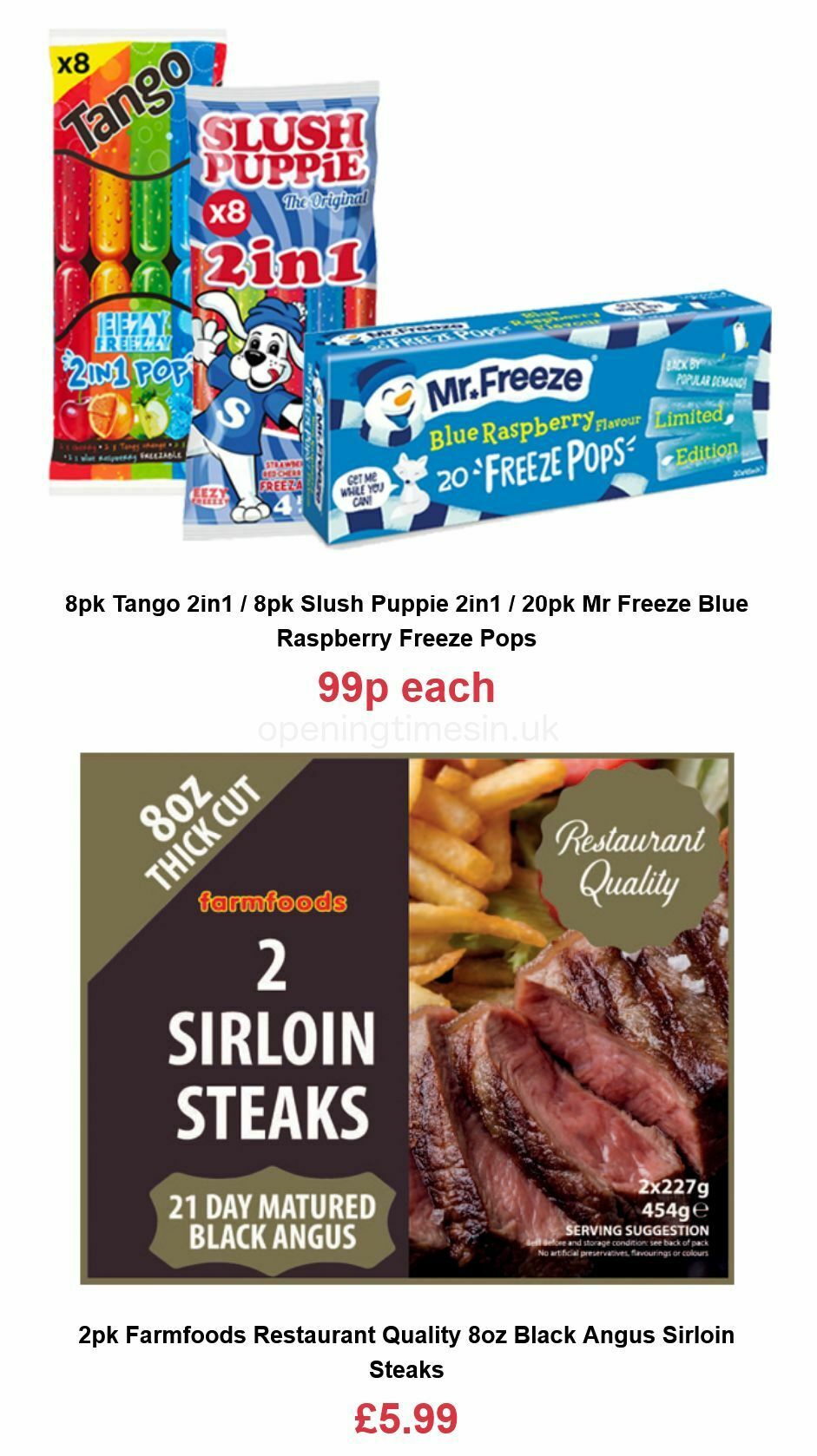 Farmfoods Offers from 9 August