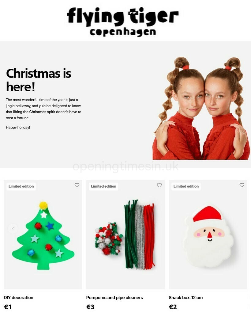 Flying Tiger Copenhagen Offers from 30 October