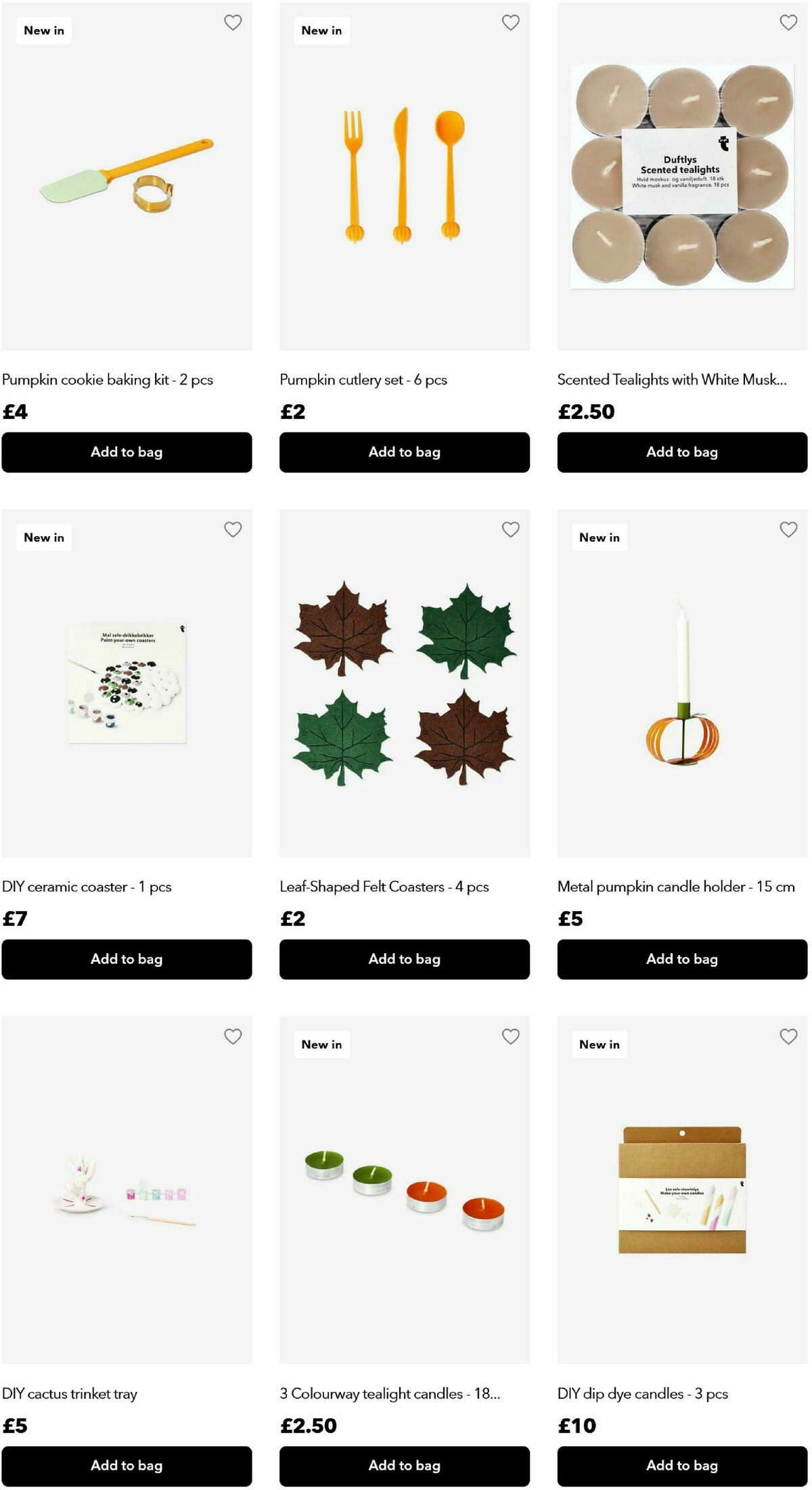 Flying Tiger Copenhagen Autumn Offers from 8 October