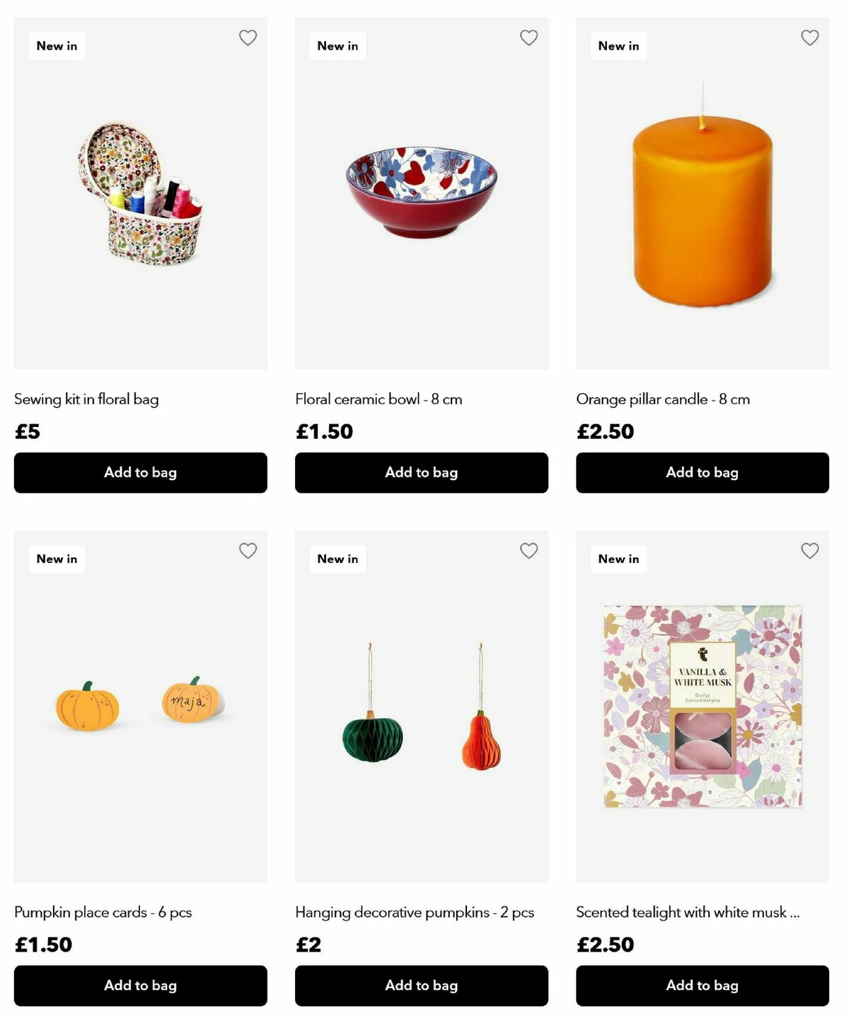 Flying Tiger Copenhagen Autumn Offers from 8 October