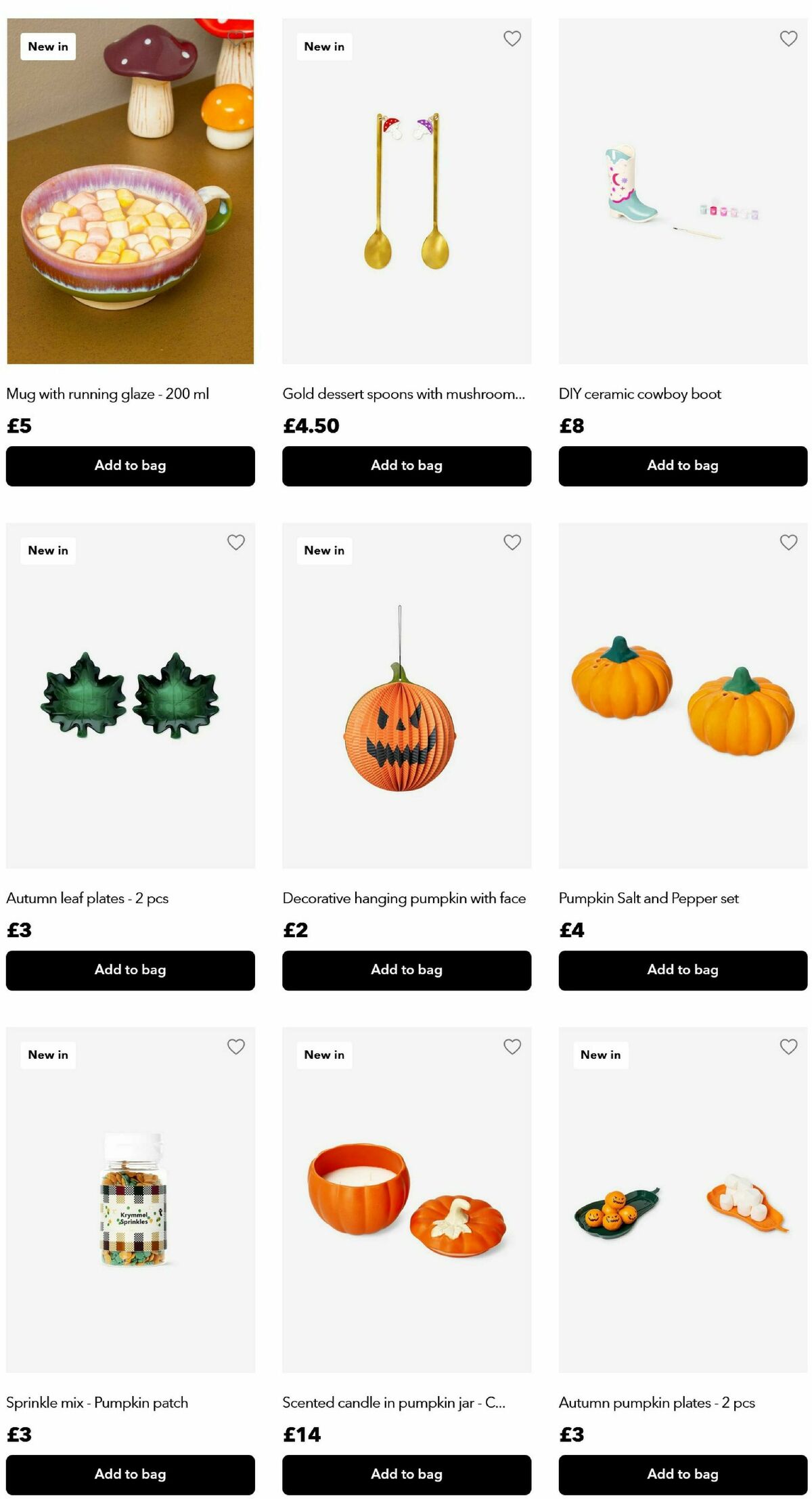 Flying Tiger Copenhagen Autumn Offers from 8 October