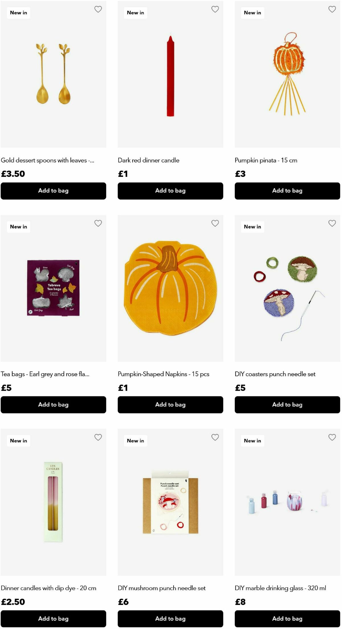 Flying Tiger Copenhagen Autumn Offers from 8 October