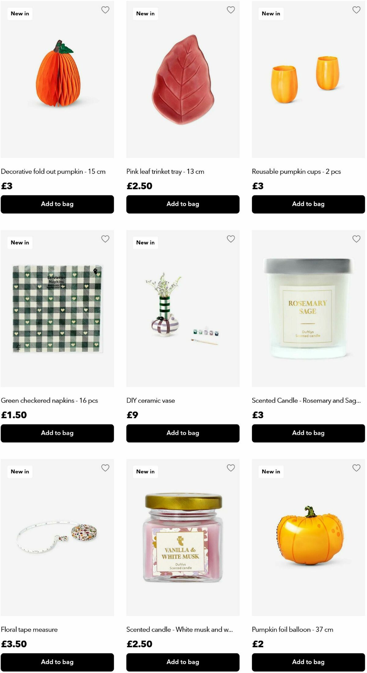 Flying Tiger Copenhagen Autumn Offers from 8 October