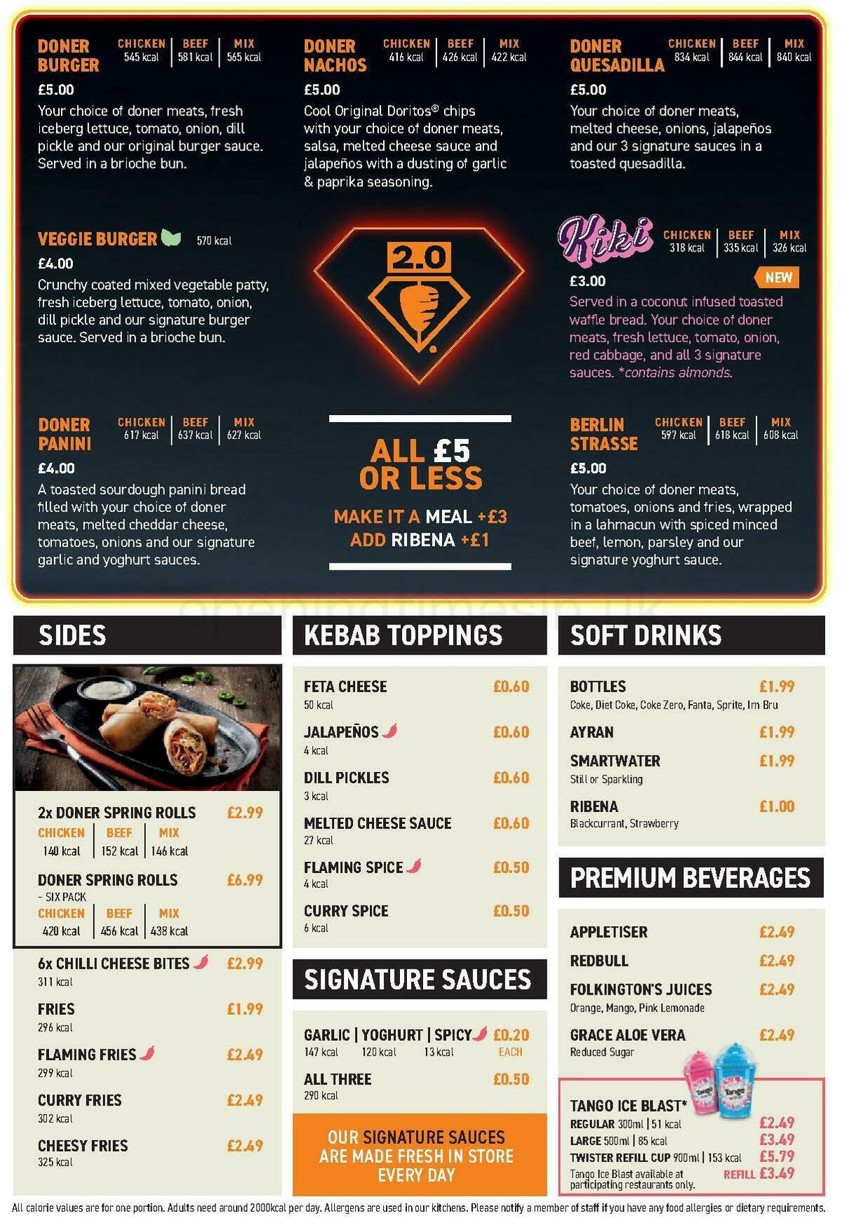 German Doner Kebab Offers from 15 August