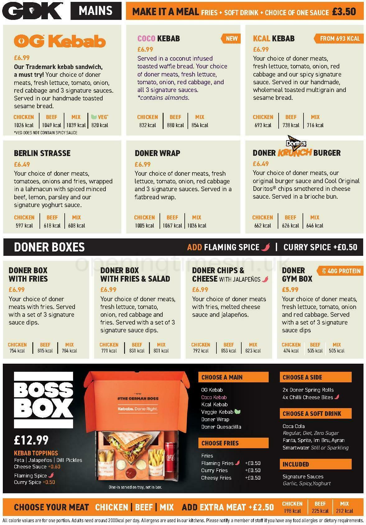 German Doner Kebab Offers from 28 January