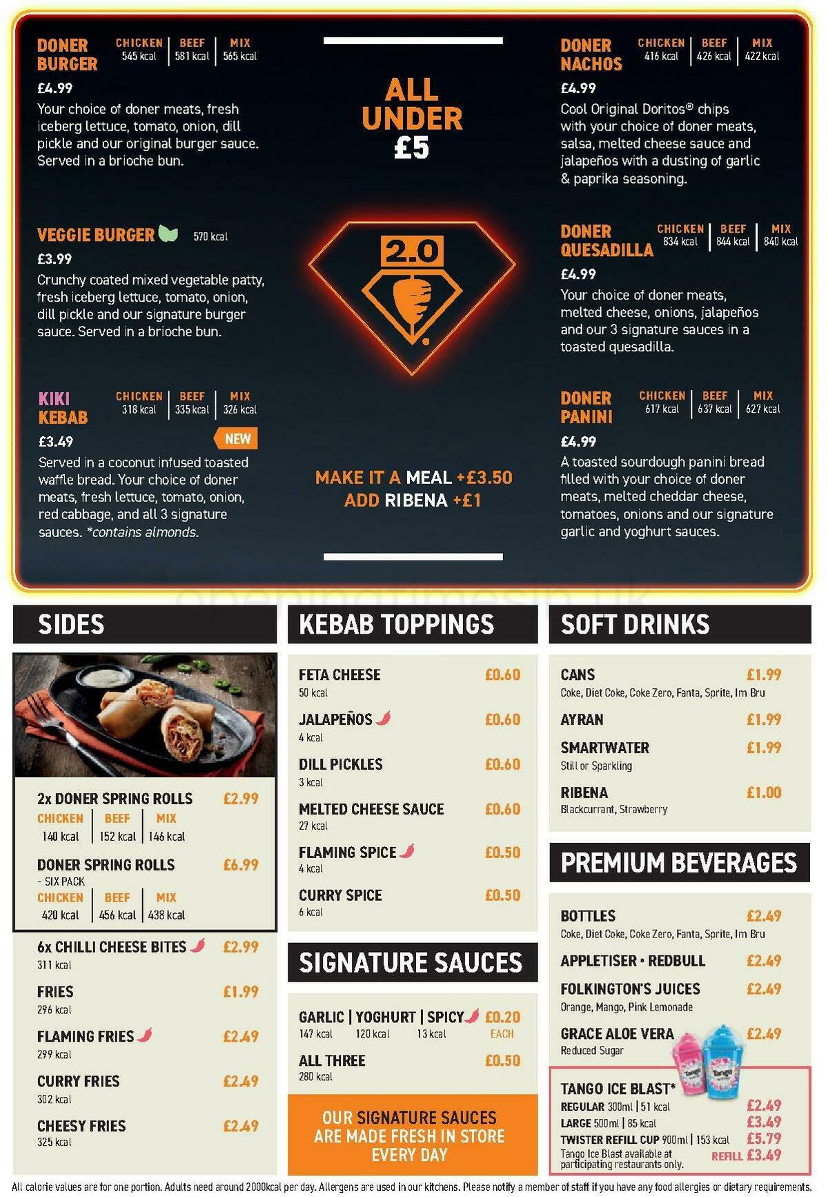 German Doner Kebab Offers from 28 January